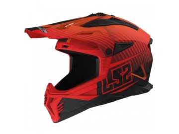 KASK LS2 MX708 FAST II DUCK MATT ORANGE RED XS