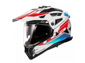 KASK LS2 MX702 PIONEER II NAMIB WHITE BLUE RED M