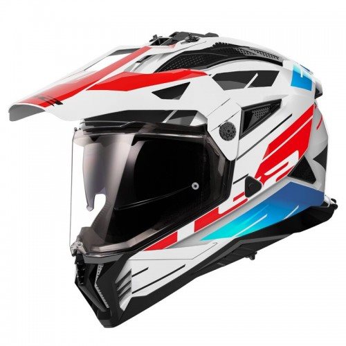 KASK LS2 MX702 PIONEER II NAMIB WHITE BLUE RED M