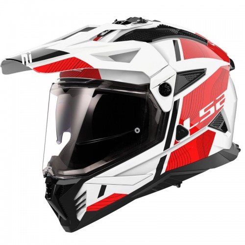 KASK LS2 MX702 PIONEER II HILL WHITE RED M