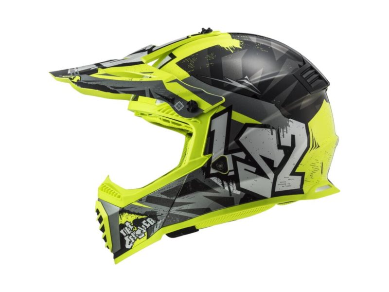 KASK LS2 MX437 FAST II JUNIOR CRUSHER BLACK H-V L