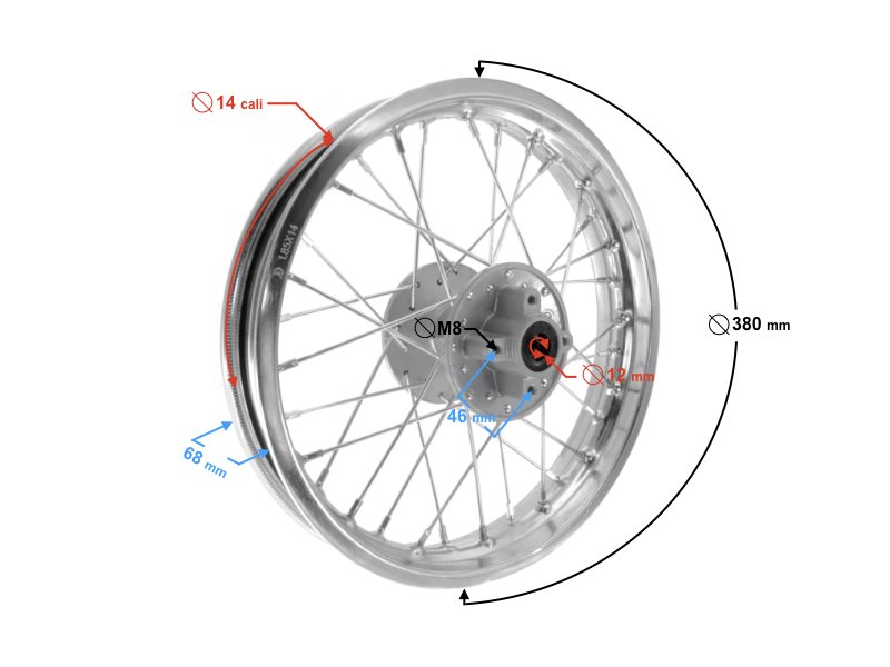 FELGA TYL 14X1,85 CROSS 110 SZPRYCHA 5906312718174