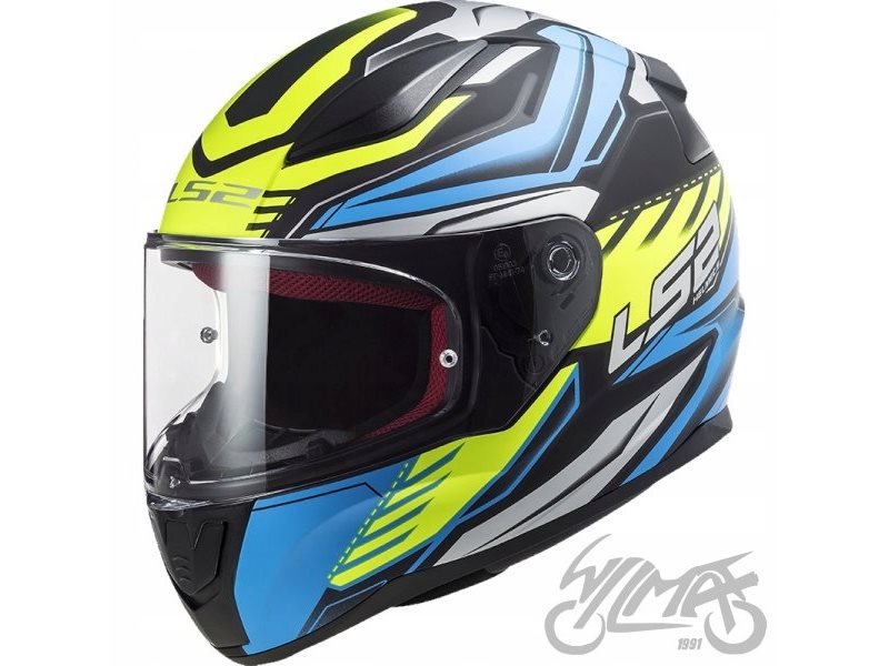 KASK LS2 FF353 RAPID GALE MATT BLACK BLUE YELLOW S