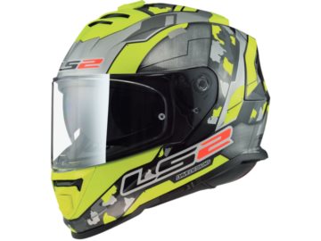 KASK LS2 FF800 STORM II CYBORG H-V YELLOW GREY XL