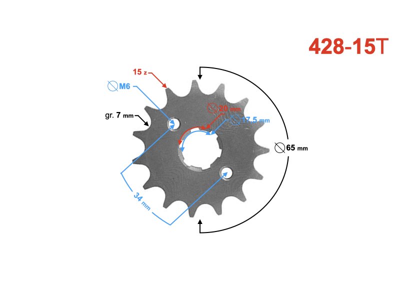 ZEBATKA PRZOD  TZ125 CAR428 Z-15 5905220819881