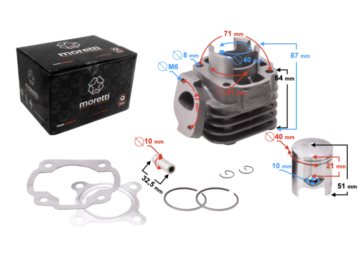 CYLINDER 2T 10MM MORETTI SKUTER QUANTUM 20029 JOG