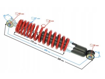 AMORTYZATOR TYL ATV 110 CZERWONY 5905220846535