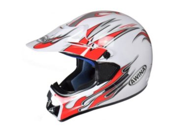 KASK AWINA BIALO-CZERWONY ENDURO XL AJ0366