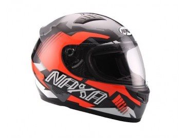 KASK NAXA F22/D/S CZARNO-CZERWONY