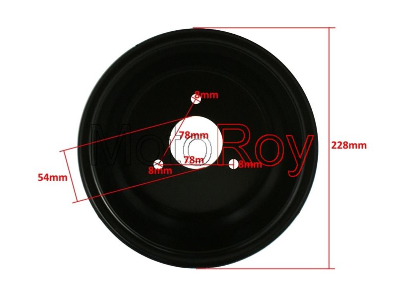 FELGA ATV TYL 8'' 3 SRUBY CZARNA ROY27526