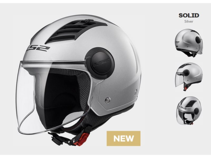 KASK LS2 OF616 AIRFLOW II SOLID SILVER XXL