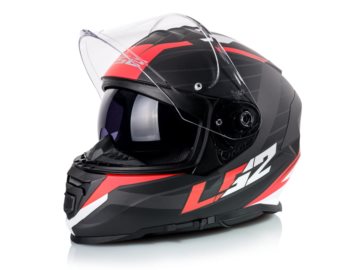 KASK LS2 FF800 STORM II NERVE MAT BLACK RED M