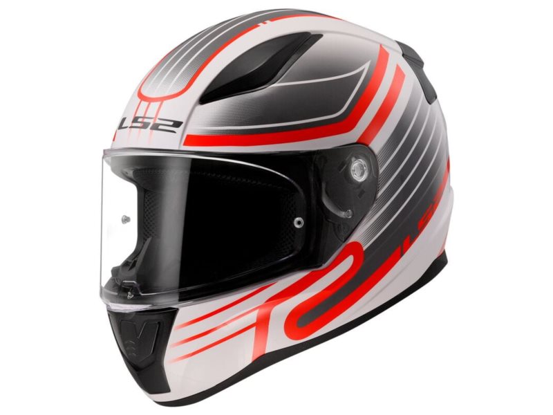 KASK LS2 FF353 RAPID II CIRCUIT WHITE RED M