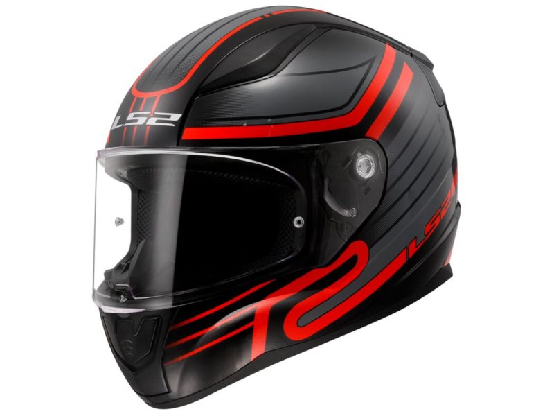 KASK LS2 FF353 RAPID II CIRCUIT BLACK RED XS