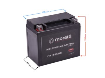 AKUMULATOR MORETTI YTX12-BS