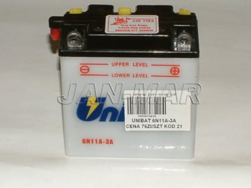 AKUMULATOR UNIBAT 6N11A-1B 6V 11AH P+