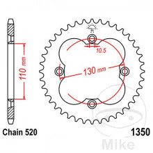 ZEBATKA TYL 1350-39 2302085 7270440 PN