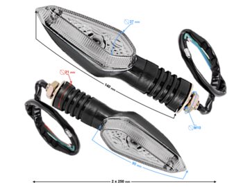 KIERUNKOWSKAZ TYL FIGHTER 2 KPL LED  5905220802203