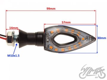 KIERUNKOWSKAZ CZARNY LED AM1476 KPL