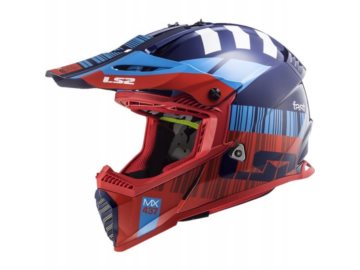 KASK LS2 MX437 FAST EVO XCODE RED BLUE L